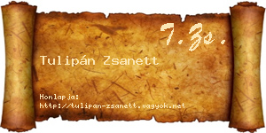 Tulipán Zsanett névjegykártya