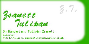 zsanett tulipan business card